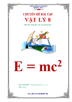 Chuyên đề bài tập Vật lý Lớp 8